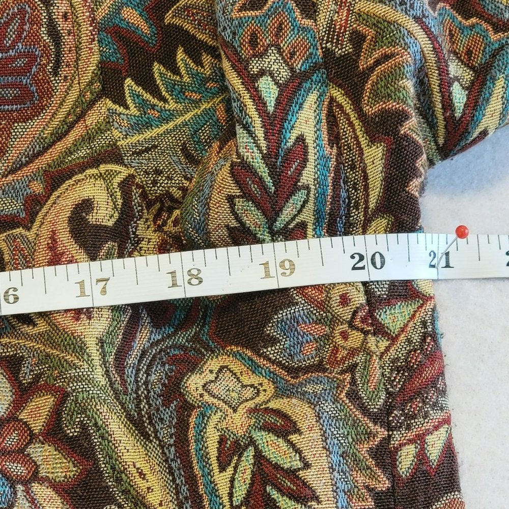 Coldwater Creek Women's Tan Paisley & Floral Pattern Blazer Size Large - Picture 5 of 7